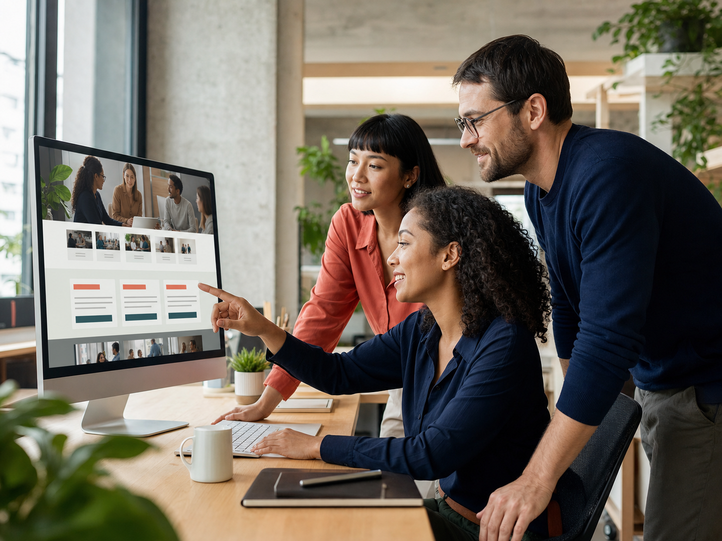 Talent acquisition team reviewing an employer career website