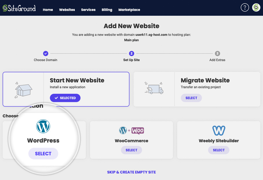 siteground-wordpress-install