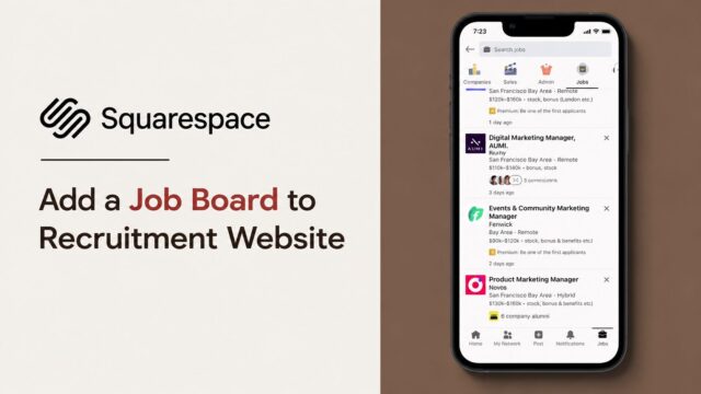 How to Add a Job Board to Squarespace Website